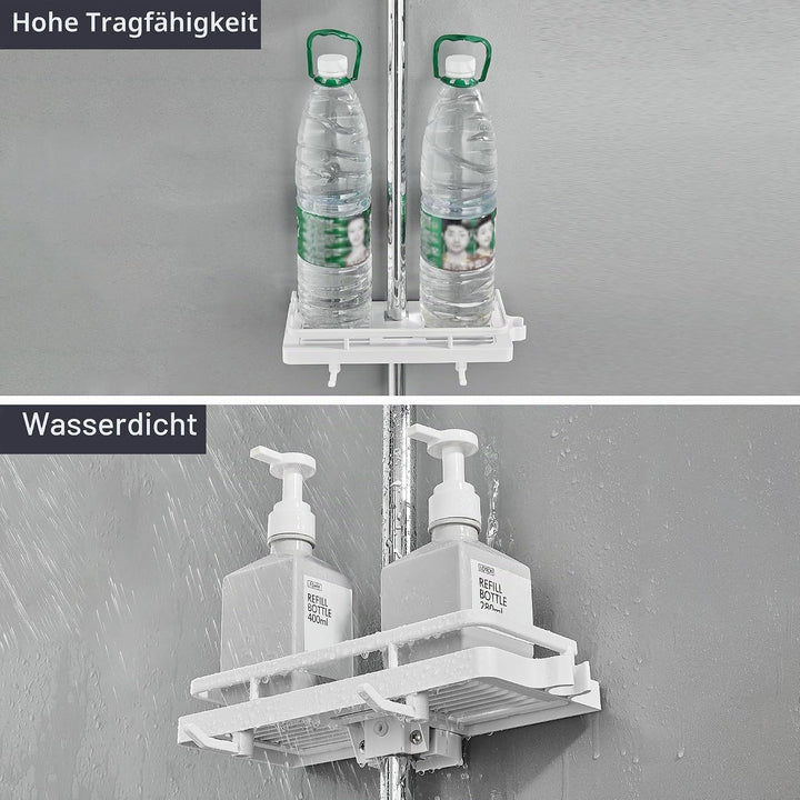 Hoomtaook Duschablage für Duschstange Dusche Caddy ohne Bohren Aufhängen Dusche Regale Zubehör Halte