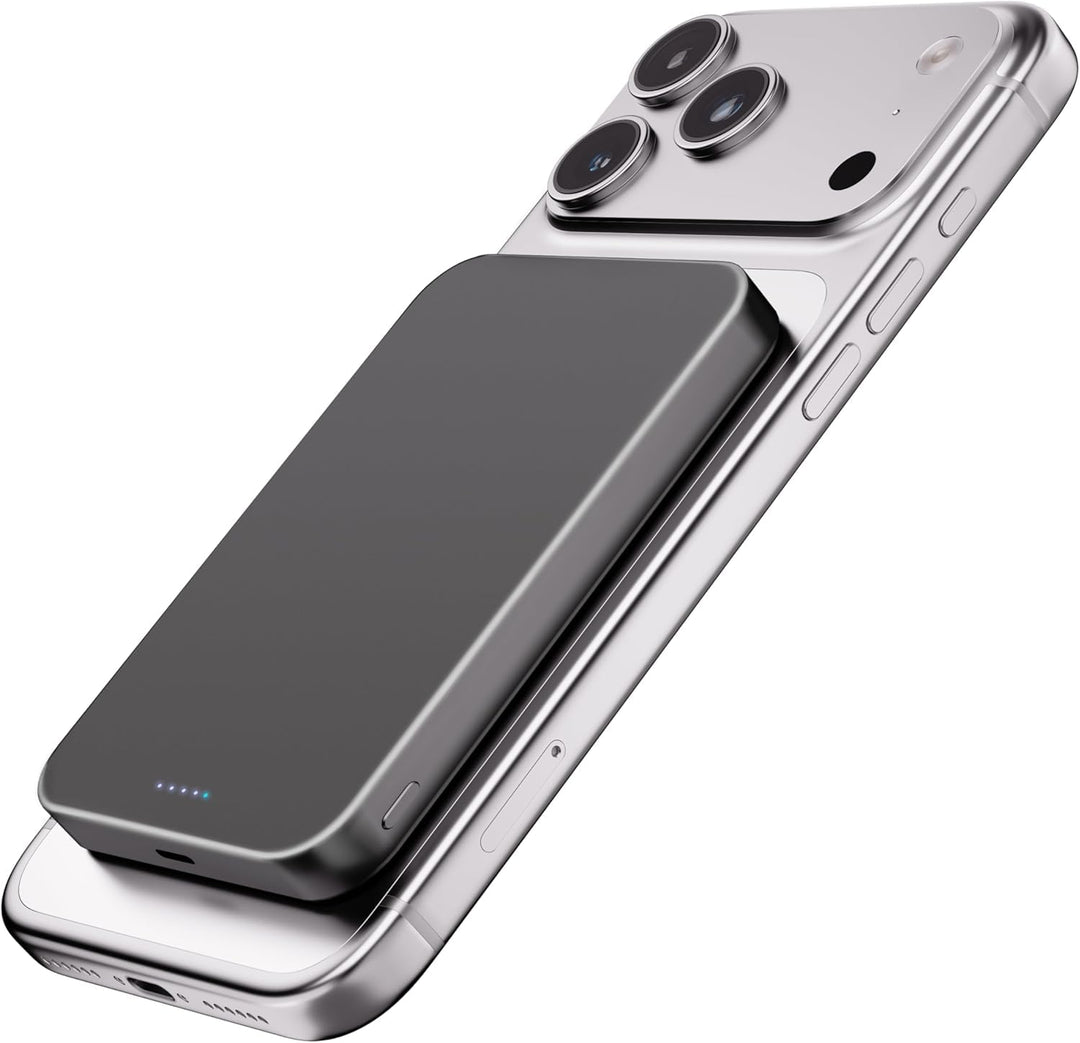 Magnetische Powerbank, 10000 mAh, 14 mm, ultradünnes Titan-Design, PD20W, kabelloses tragbares Ladeg