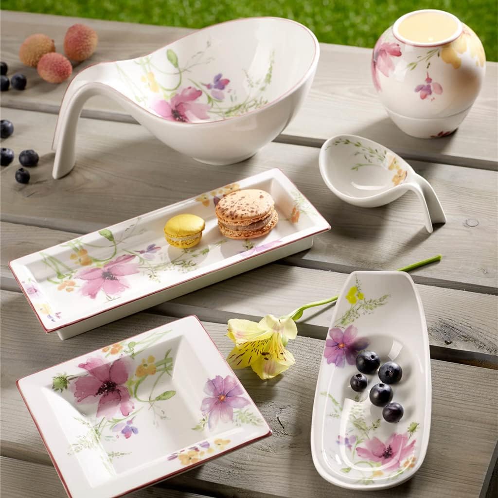 Villeroy und Boch Mariefleur Gifts quadratische Schale, Premium Porzellan, 14 x 14cm Schale quadrati