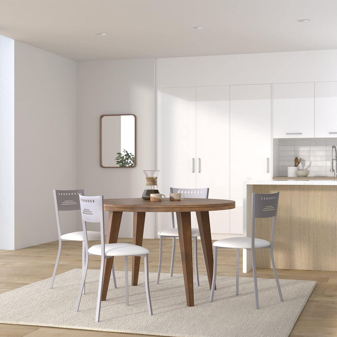 ASTIMESA SCOBBL kuechenstuhl, Metall Kunstleder Aluminium, weiss, Altura de asiento 45 cms, Weiss