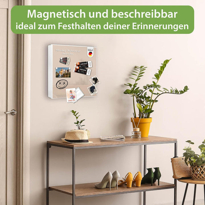 banjado Grosser Schlüsselkasten Metall - Schlüsselbox 30x30cm mit 32 Haken - Schlüsselkasten modern