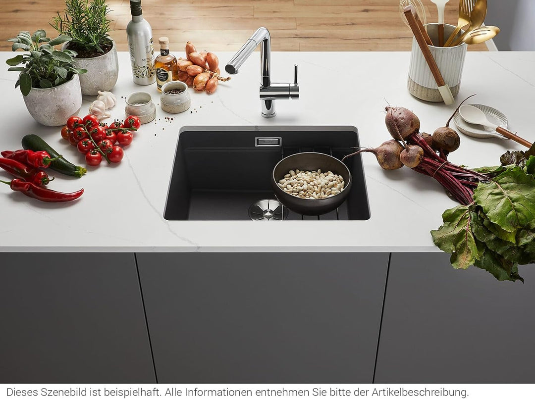 BLANCO ETAGON 500-U | SILGRANIT cafe | Einbauart: Unterbau | ohne Ablauffernbedienung, mit Zubehör |