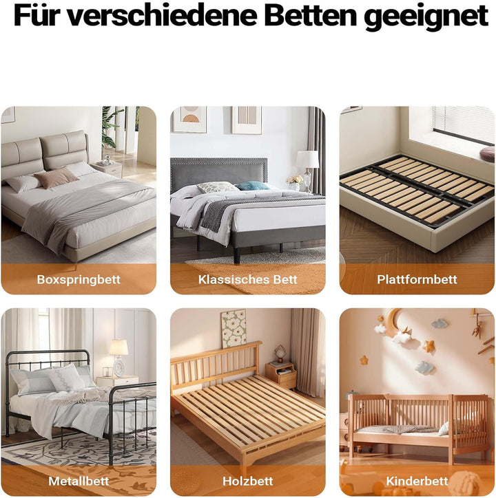 Wiltec Bettschutzgitter 150 x 42 cm, klappbares Bettgitter, Kinder Rausfallschutz aus Nylon und Meta