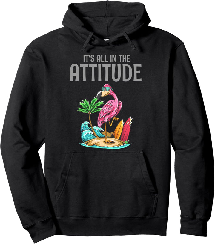 Sommerzitat Flamingo alles in der Haltung Pullover Hoodie