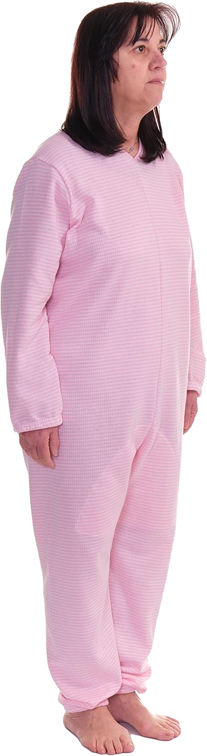FERRUCCI COMFORT Wintersanitärpyjama mit Rückenreissverschluss - 9014/1 - Für Alzheimer, Inkontinenz
