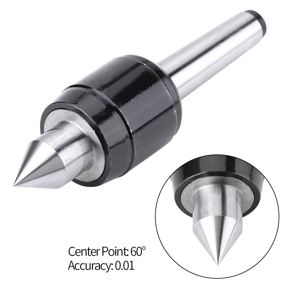 MK2 Live Center, Rotation Center Point, präzise rotierende Stahlspitze, 60 Grad konisches CNC-Drehwe