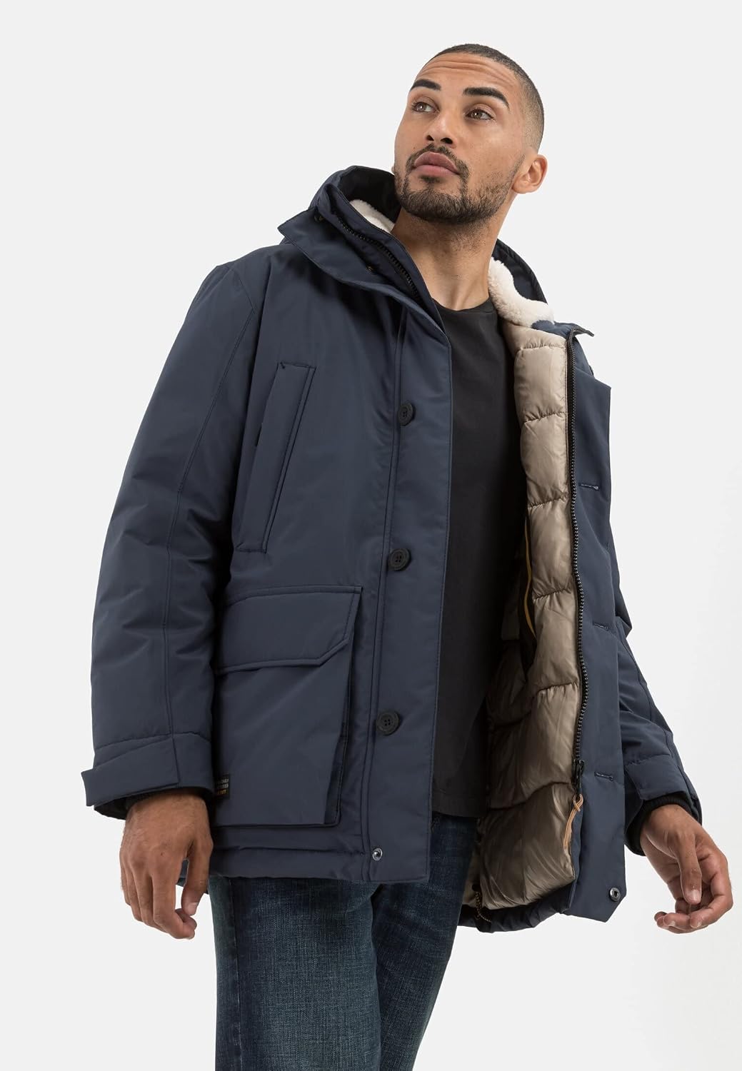 camel active Herren 420954/8e75 Jacket (1er Pack) 58 Dunkelblau, 58 Dunkelblau