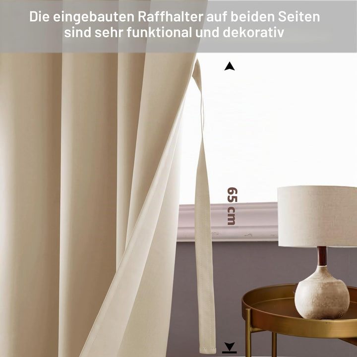 JIUZHEN Vorhänge Blickdicht mit Ösen Verdunklungs Gardinen Schlafzimmer Blickdichte Vorhänge Ösensch