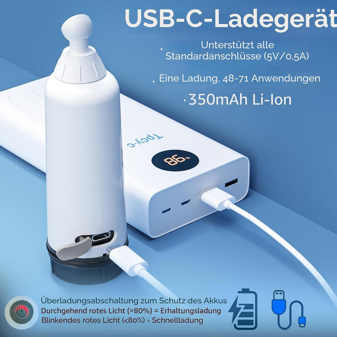 BIGCOW Tragbare Bidet mit 3 Sprühmodi | Elektrische Po Dusche | IPX7 Wasserschutz & Druckregulierung