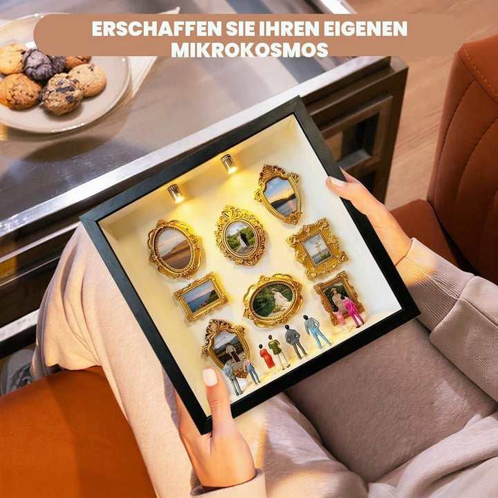 DIY Mini Museum Silhouette Box,Neu Kreatives Erinnerungsdisplay Kit,Minis Vintage Bilderrahmen Mit G