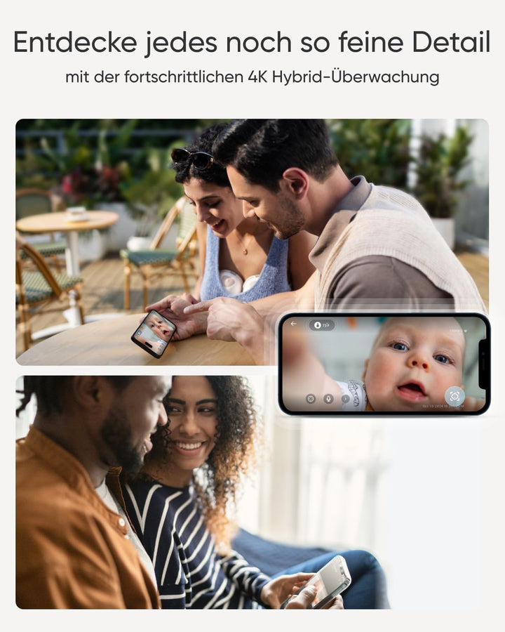 eufy Babyphone mit Kamera E21, 4K UHD, 5-Zoll-Display (720p), Hybrid-WLAN/Offline-Modus, Steuerung p
