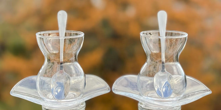 Topkapi - 18-tlg Türkisches Tee-Set Lina-Sultan, 6 Teegläser, 6 Untersetzer, 6 Teelöffel, Komplett-S