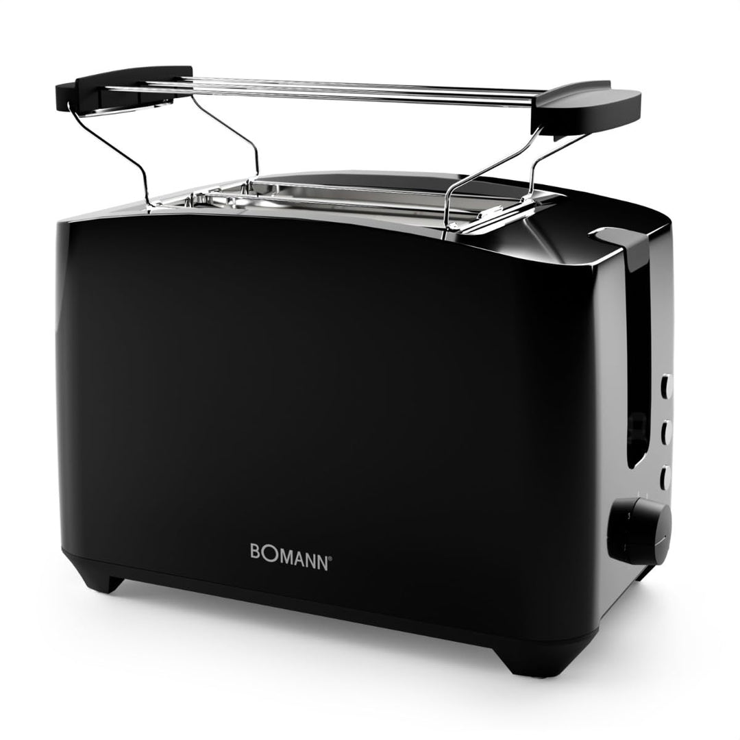 Bomann® Toaster 2 Toastschlitze | Toaster mit Brötchenaufsatz | Toaster 2 Scheiben mit Liftfunktion