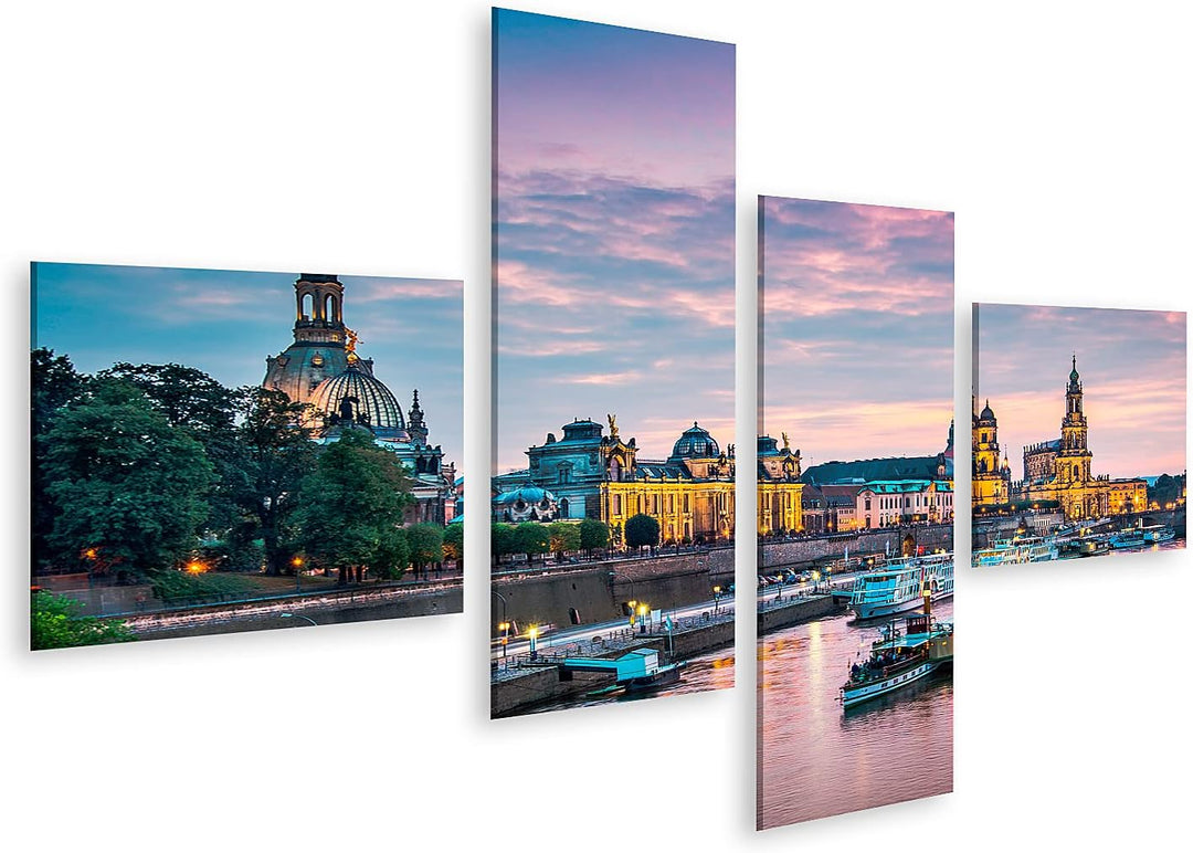 islandburner Bild auf Leinwand Dresden Deutschland Über Der Elbe Bilder Wandbilder Poster Leinwand 1
