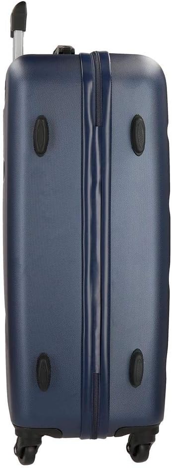 Roll Road Flex Kofferset Blau 55/65/75 cms Hartschalen ABS Kombinationsschloss 182L 4 Räder Handgepä
