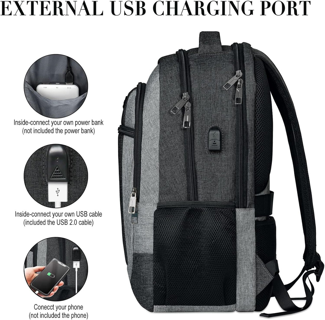 BIKROD Rucksack Herren und Damen, Schulrucksack Jungen Mädchen Teenager, Wasserdicht Rucksack | 15.6