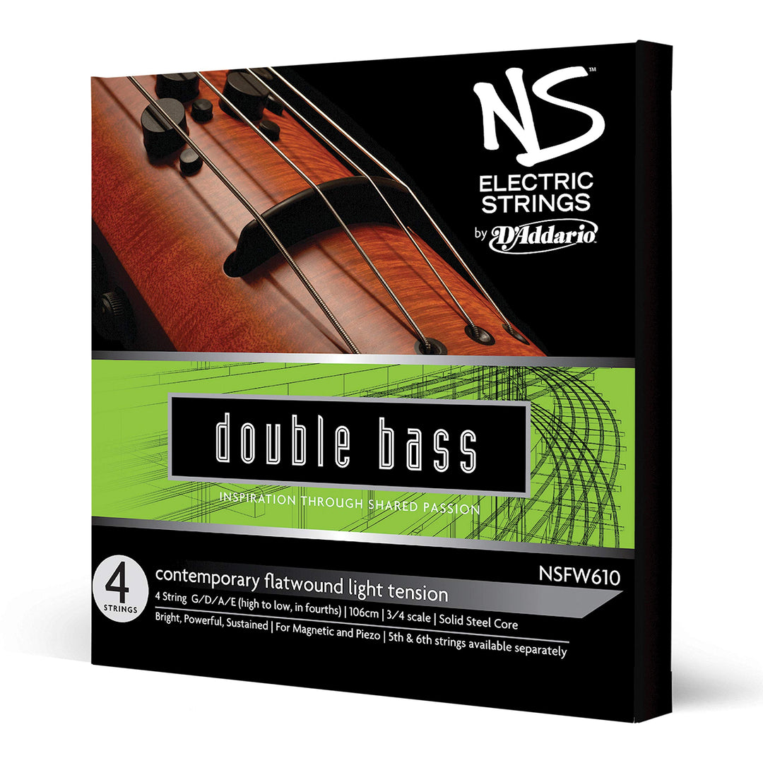D'Addario NSFW610 Elektrik-Kontrabass Saitensatz mehrfach verdrillter Stahlkern Light Contemporary B