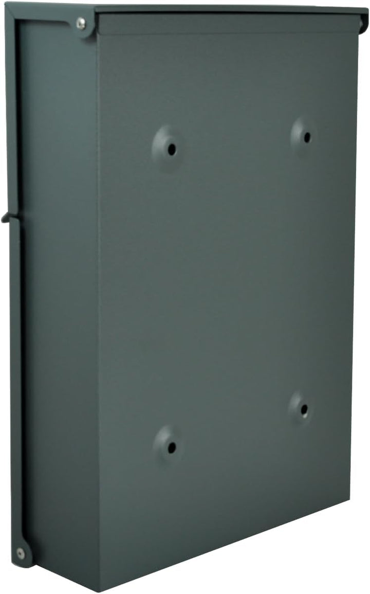 Designer Briefkasten Wandbriefkasten Postkasten ohne Zeitungsfach Anthrazitgrau Matt RAL 7016 Mini 3