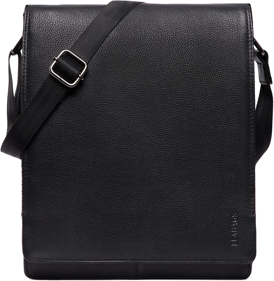 LEABAGS Leder Umhängetasche Herren & Damen I Echtleder Laptoptasche bis 13 Zoll I Messenger Bag mit