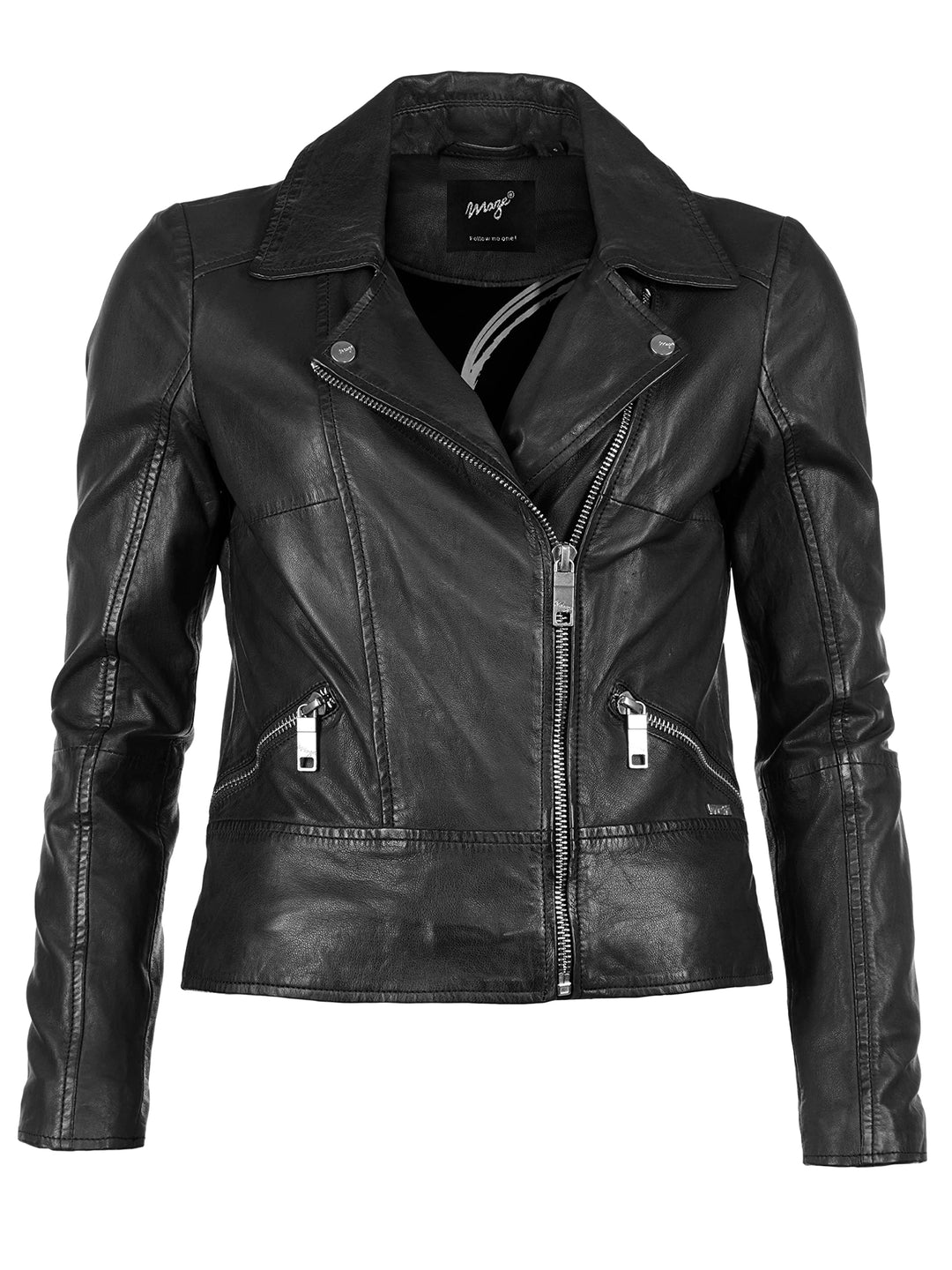 MAZE Damen Lederjacke 4202129 S Schwarz, S Schwarz