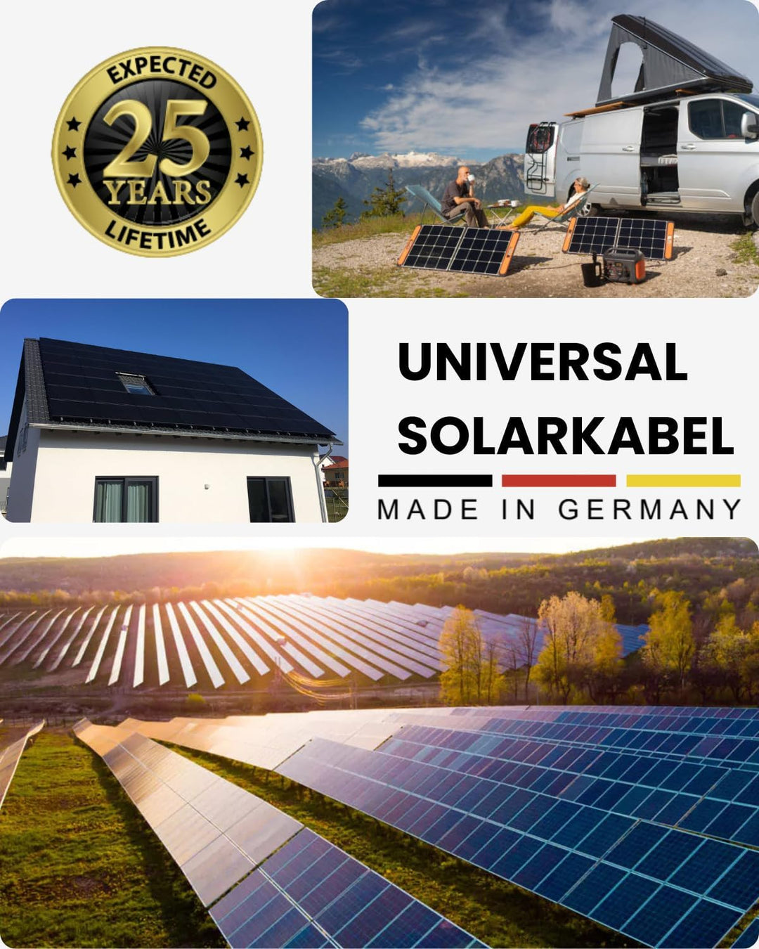 Premium Verlängerungskabel 4mm² inkl. Solarstecker 2x4m – TÜV Rheinland geprüft – UV-beständig & fle