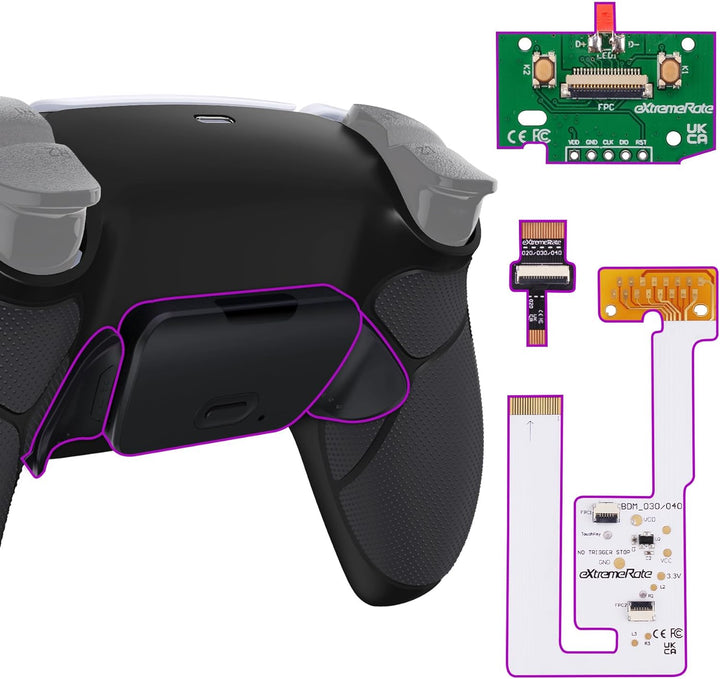 eXtremeRate Programmierbares Rise Remap Kit für ps5 Controller BDM-030/040, Remap Platine & Rückseit