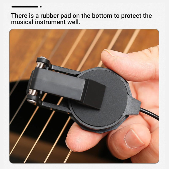 Gitarren-Clip-On-Tonabnehmer, Kunststoff-Tonabnehmer für Akustikgitarre, Professioneller Folk-Gitarr