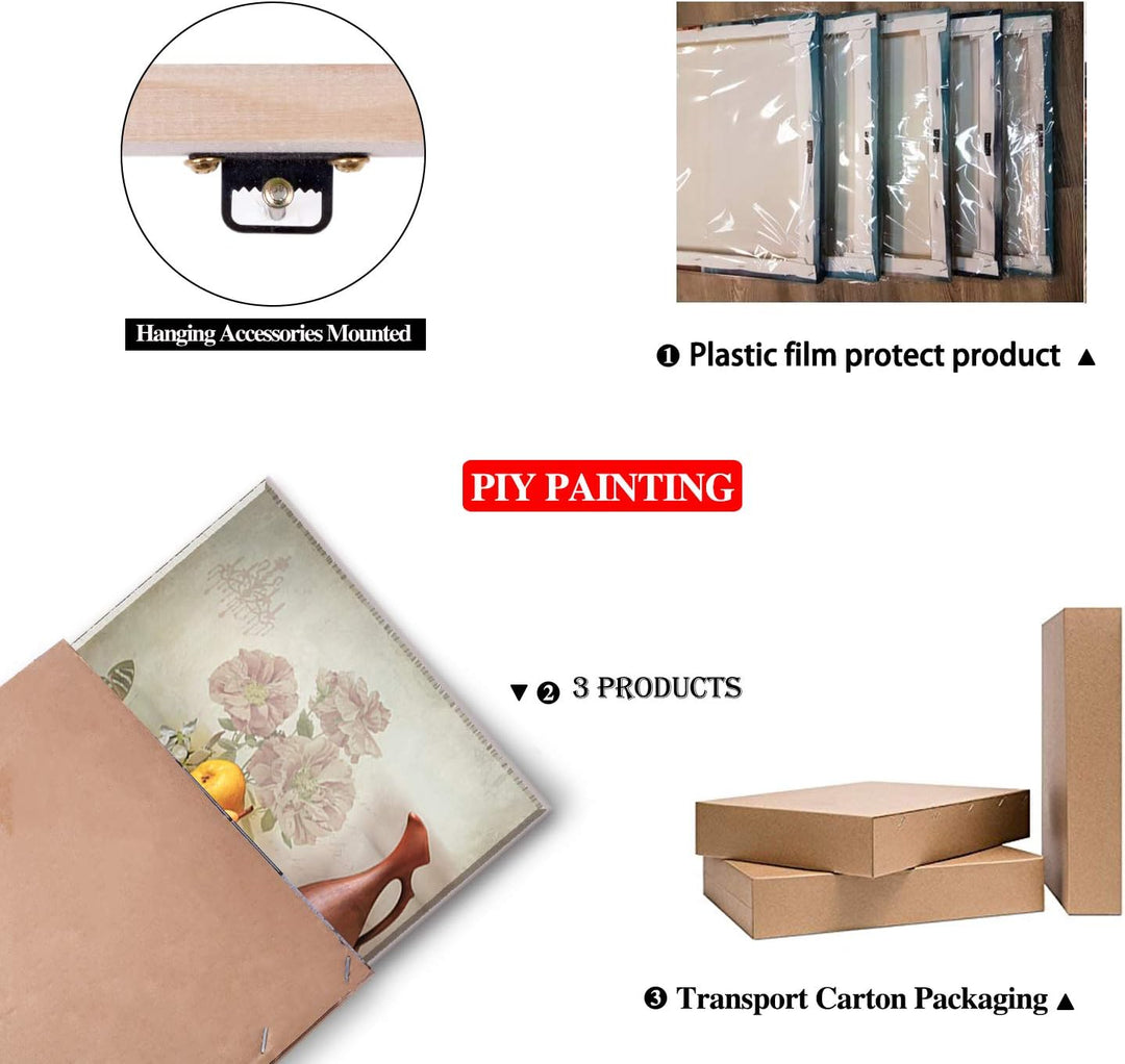 Piy Painting Wandbilder 3 Panel Fruchtbild Orange Bilder und Kunstdrucke auf Leinwand wasserdichte L