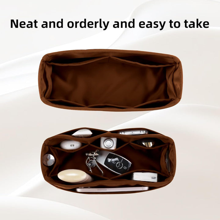 DGAZ Seide Tasche Organizer Einsatz für Kelly Pochette/Mini/25/28/32/35, Taschenorganizer Organizer