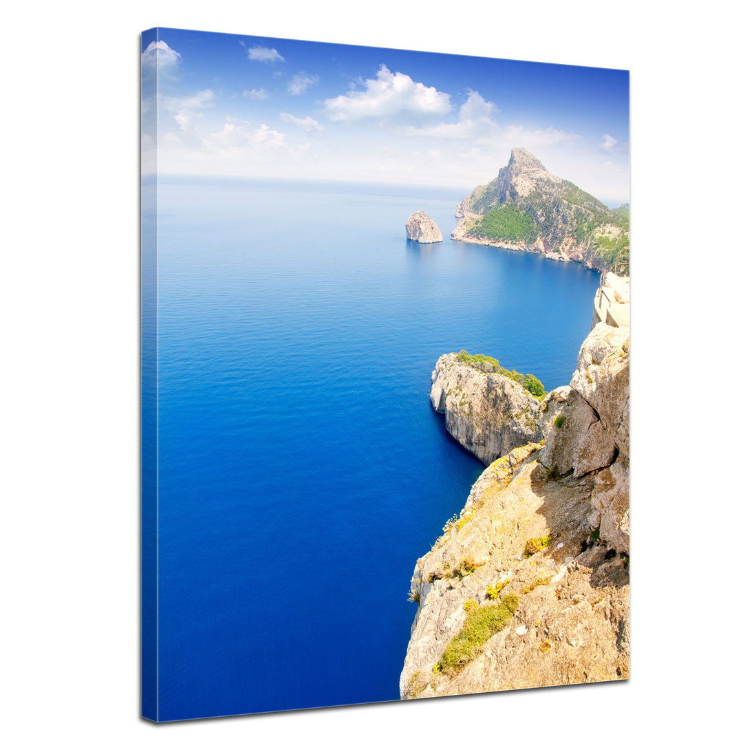 Bilderdepot24 Bild auf Leinwand | Cap Formentor - Mallorca in 50x60 cm als Wandbild | Wand-deko Deko