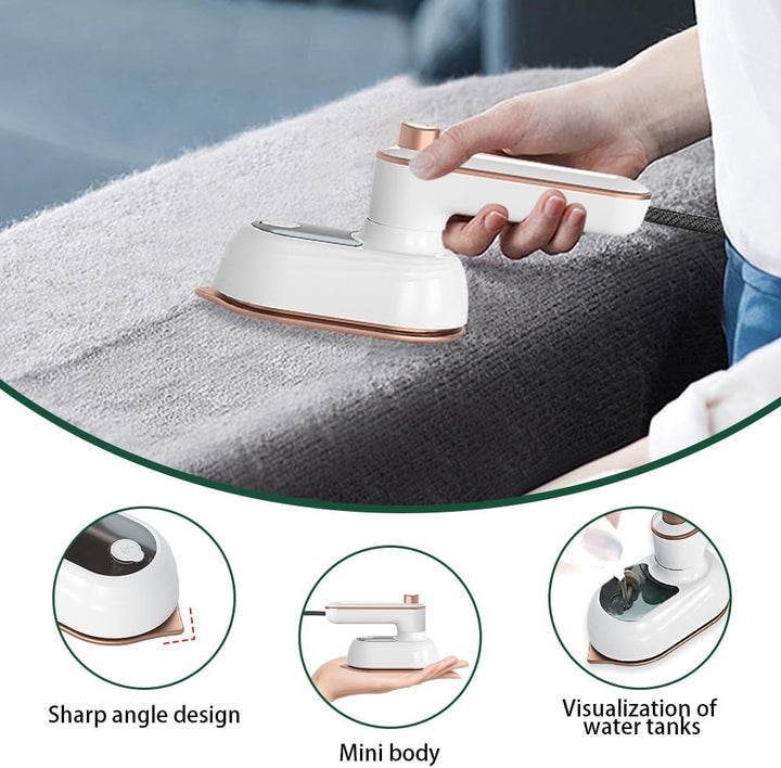 Aoreun Mini-Dampfbügeleisen, Tragbares Reisebügeleisen Handgehaltene Bügelmaschine Nass Und Trocken,