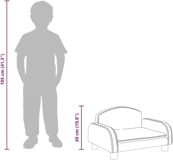 vidaXL Kindersofa, Couch für Kinder, Kindercouch mit runden Kanten, Kindersessel Minisofa Polstersof
