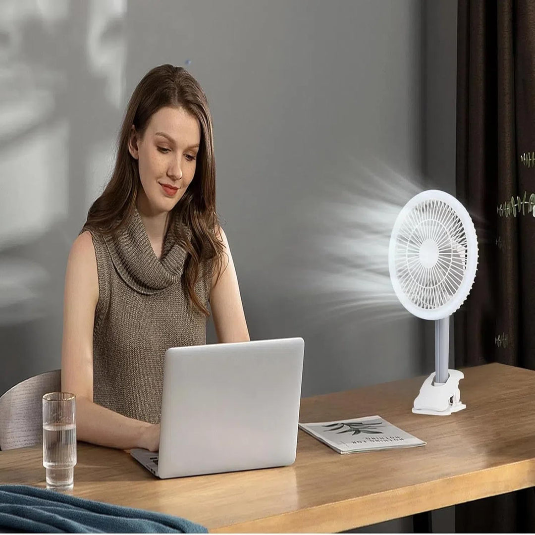 LETOUR USB Ventilator Leise,Ventilator Klein 3 Geschwindigkeiten Tischventilator Clipventilator Leis