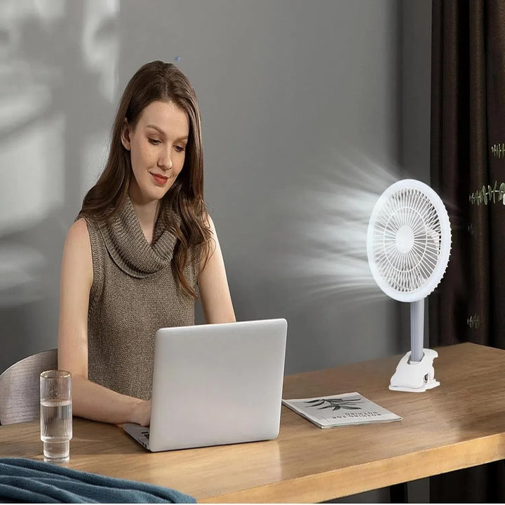 LETOUR USB Ventilator Leise,Ventilator Klein 3 Geschwindigkeiten Tischventilator Clipventilator Leis