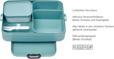 Mepal Brotdose Lunch to go Set - inkl. Lunchpot - Brotdose Large mit Bento Box - Lunchbox für kleine