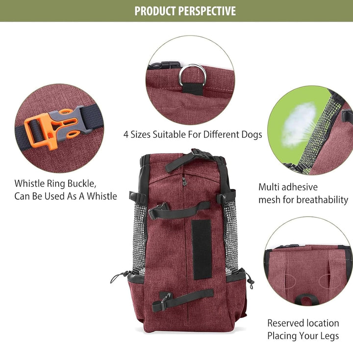 PETCUTE Hundetasche Hundetransporttasche Tragetasche für Hunde Katzen Wanderrucksack Seite Atmungsak