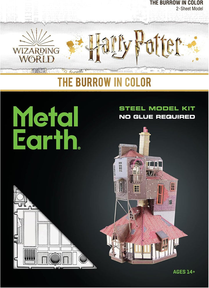 Fascinations MMS476 Metal Earth Metallbausätze - Harry Potter Fuchsbau The Burrow, lasergeschnittene