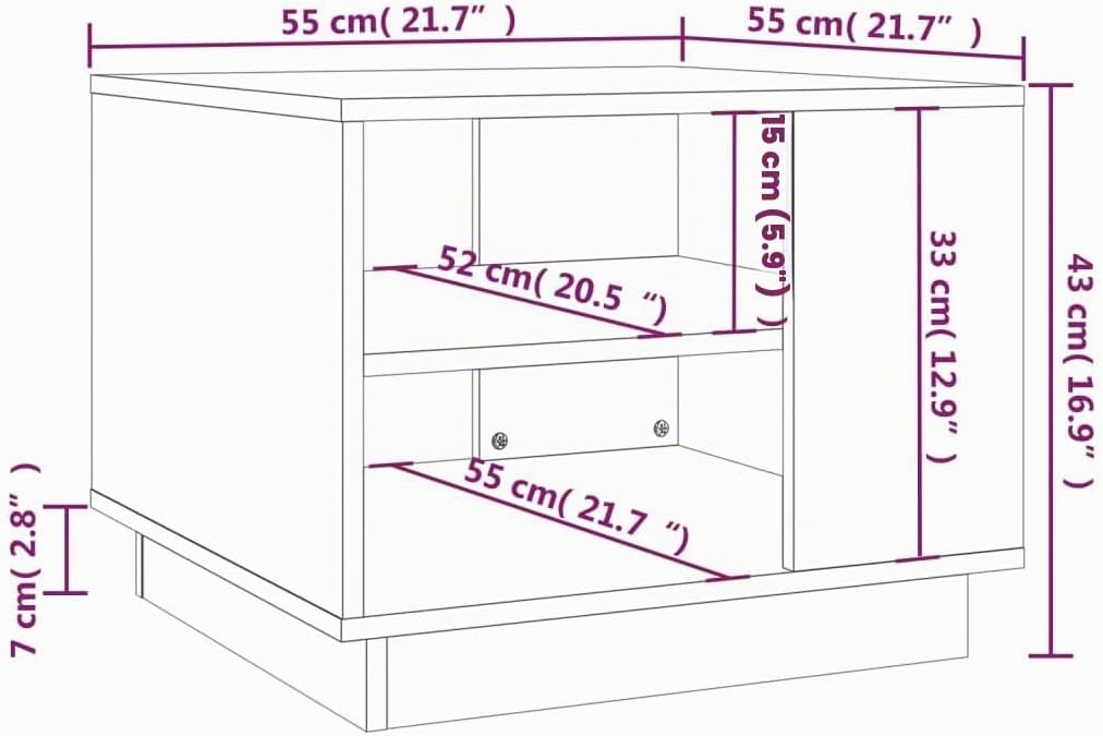 vidaXL Couchtisch mit Schubladen Beistelltisch Kaffeetisch Sofatisch Teetisch Tisch Wohnzimmertisch