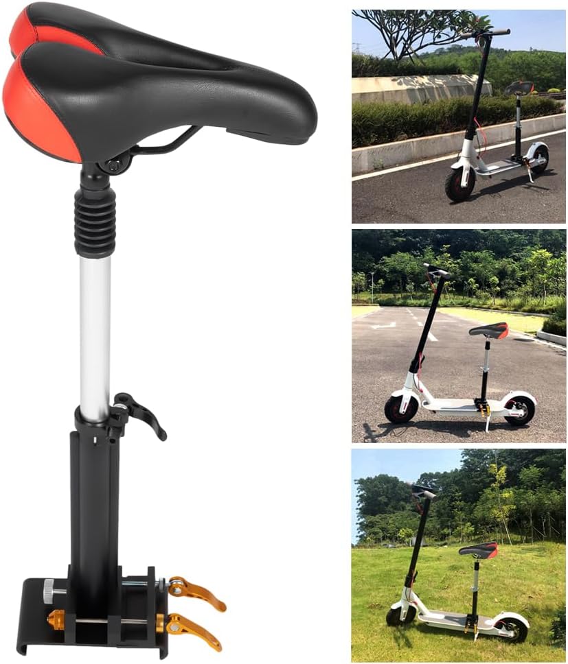 PU Elektroroller Sitz, Zubehör für E-Scooter Elektro Fahrrad, Höhenverstellbar 45-65cm, Stuhl Ersatz