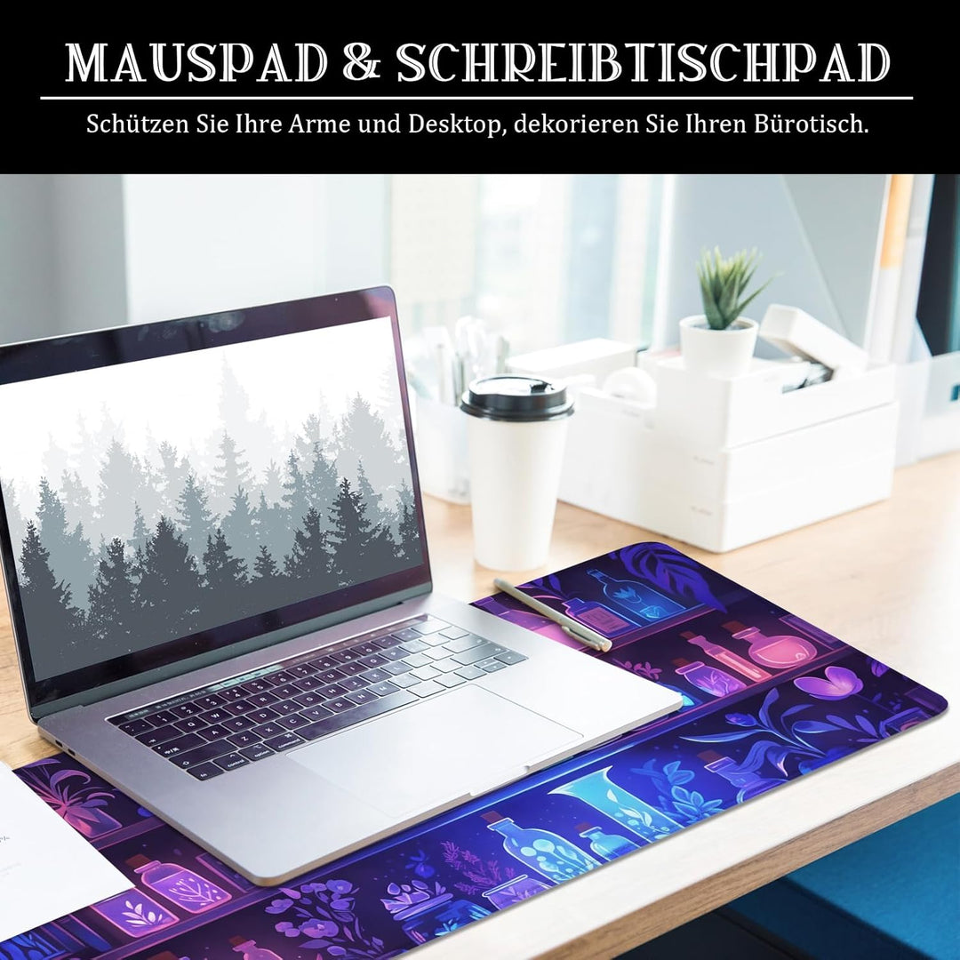 Mauspad Lila Xl Gaming Mousepad Frau Desk Pad Gross Desk Mat Fantasie Bürozubehör Schreibtischunterl