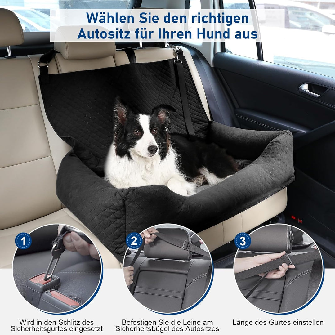 Hunde Autositz für mittelgrosse und grosse Hund oder Zwei kleine Hunde, Universeller Hundesitz Auto