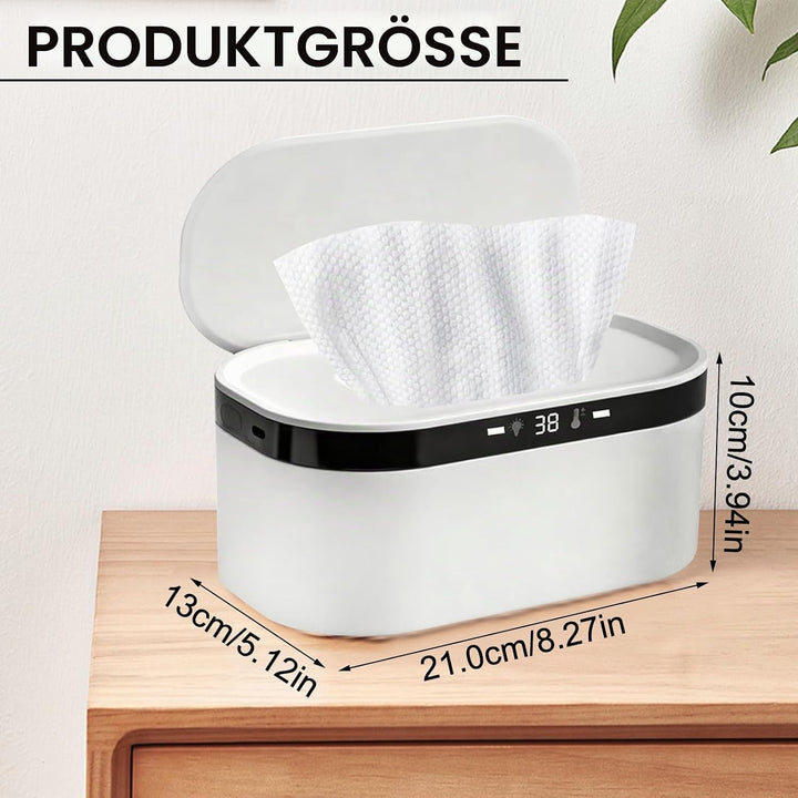 Feuchttuch Wärmer, 3 Heizstufen &amp; Konstanttemperatur 10W USB Wipes Warmer mit LED-Nachtlicht Schnell