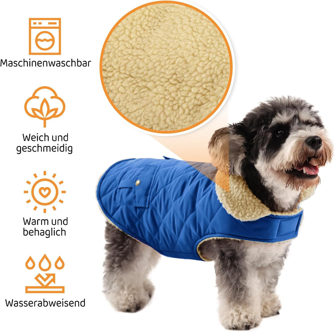 Queenmore Hundejacke Mittelgrosse Hunde Hundemantel Winter Warme Wintermantel Hund Wasserdicht Quilt