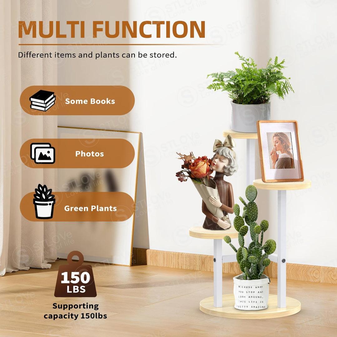 Pflanzenregal, STLOVe® Blumenständer, 3 Etagen Blumenregal, Pflanzenständer, Blumentreppe für Zimmer