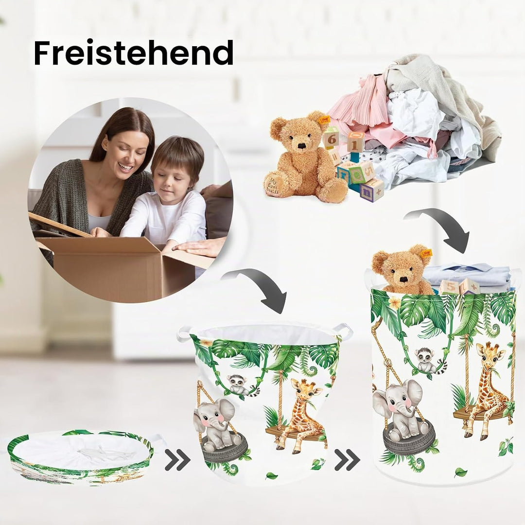 Clastyle Rebe Wildtiere Aufbewahrungskorb Zweig Kleidung Wäschekorb Bad Aufbewahrungsbox für Eltern