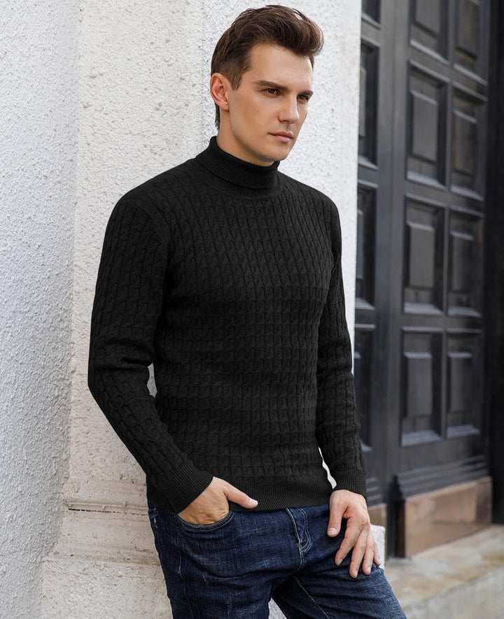 Hisir Rollkragenpullover Herren Klassischer Pullover Herren Warmer Winter Slim Fit Strickpullover Pu
