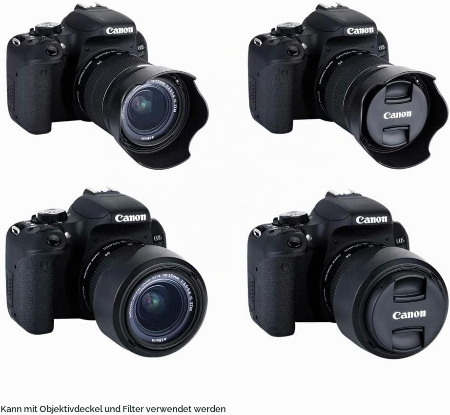 EW63C Bajonett Gegenlichtblende mit UV-Filter Passend für Canon RF-S 14-30mm F4-6.3 on EOS R50 V Cam