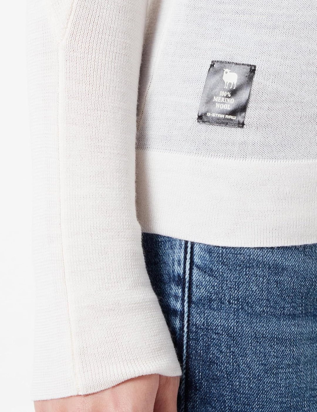 G-STAR Damen Core Slim Turtle Knitted Sweater XS Beige (Eggnog D23678-b692-g076), XS Beige (Eggnog D