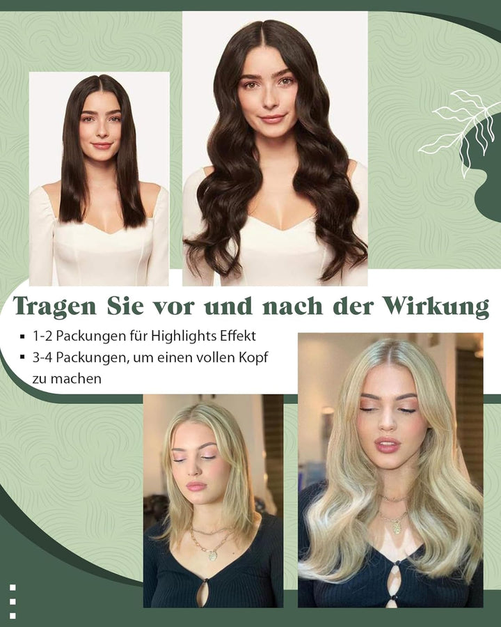 Ugeat Bonding Extensions Echthaar Dunkelbraun Extensions Echthaar Bondings Flat Tip Balayage Braun K