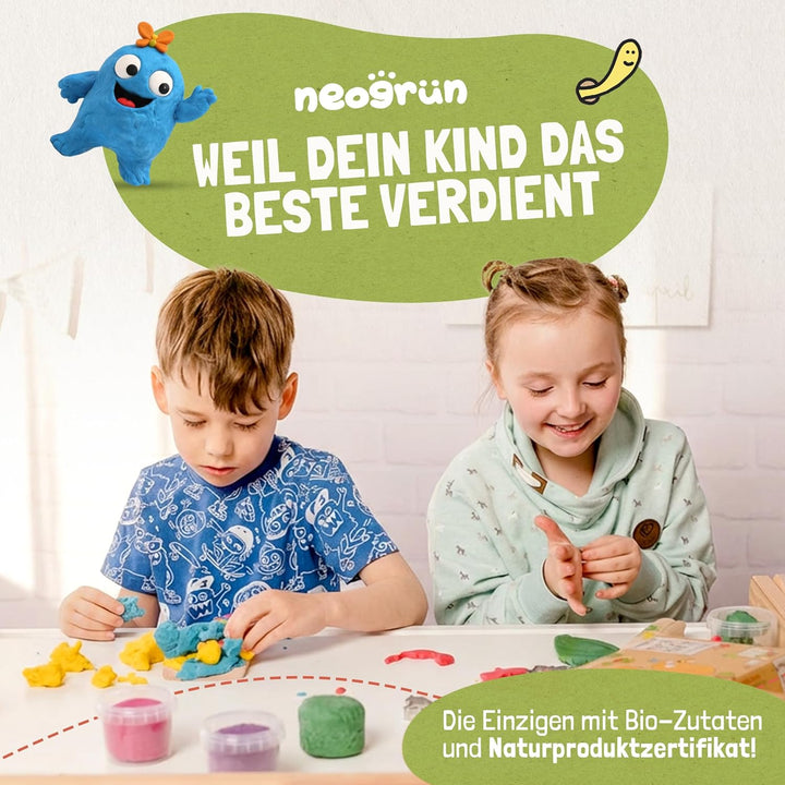 Easy-Knete 4er Set „Loki“ – natürliche Bio-Kinderknete, ungiftig mit pflanzlichen Farben, extra weic